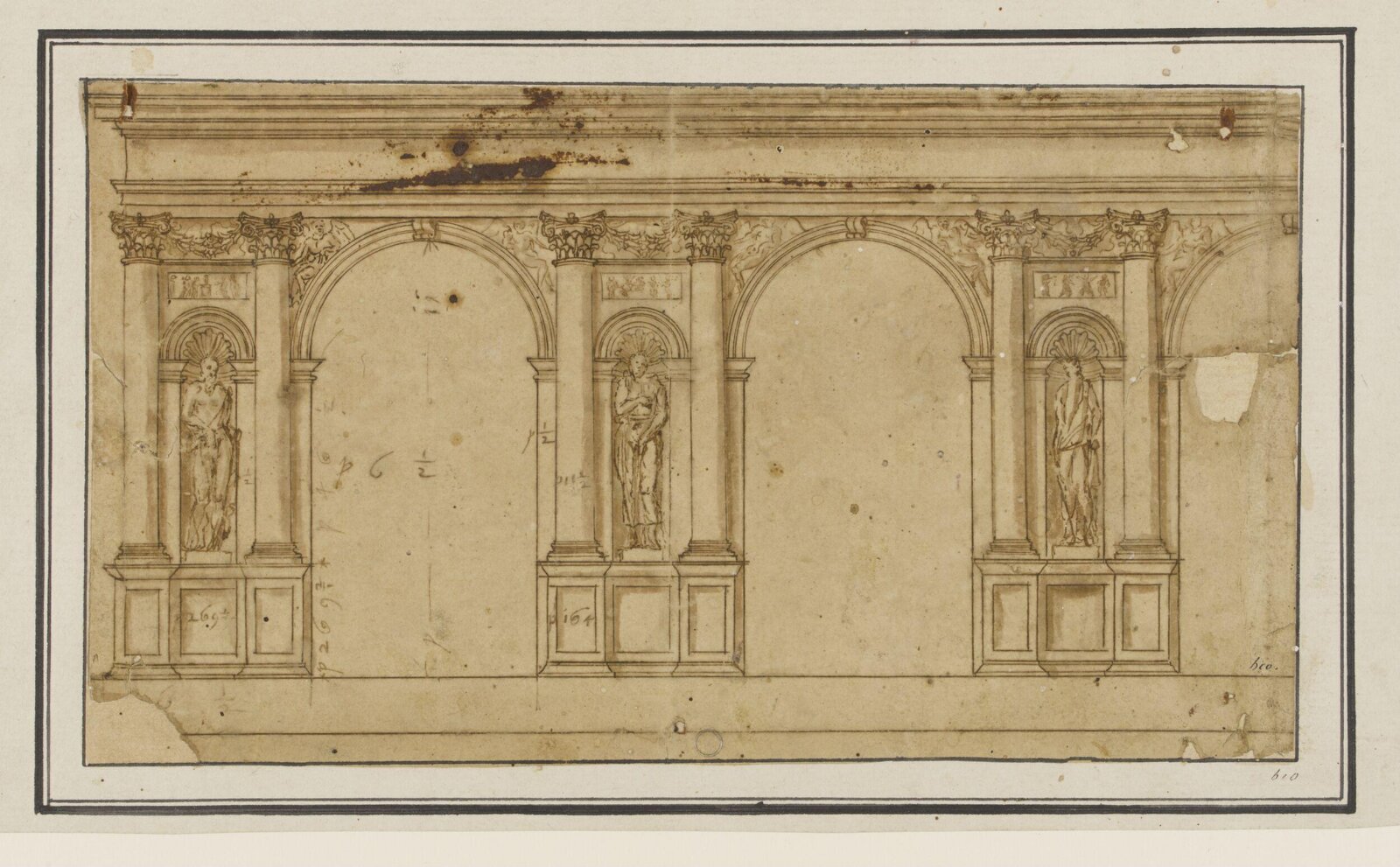Drawing, attributed to Jacopo Sansovino, 1486-1570