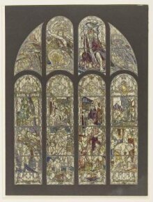 Design for stained glass windows at the Palace of Peace, the Hague thumbnail 1