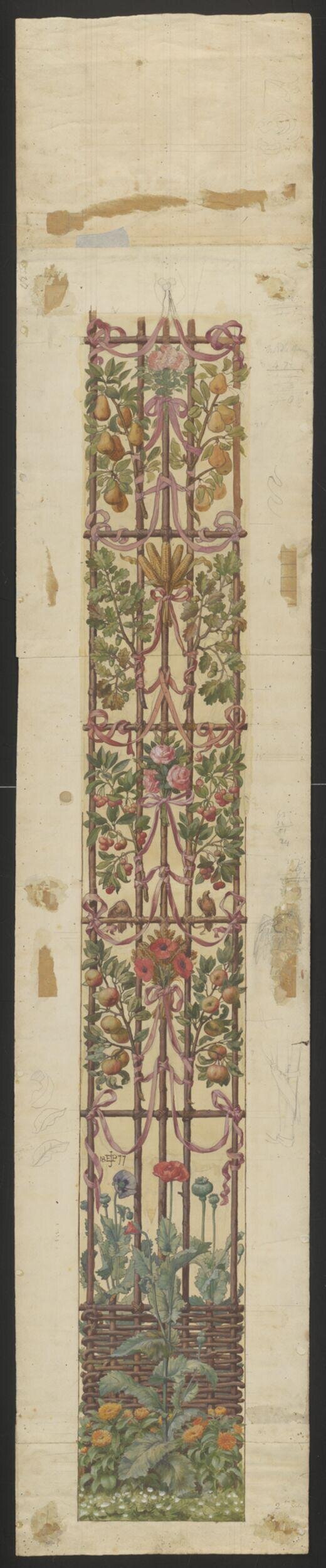 Decoration of the soffit of the Lecture Theatre in the V&A Poynter