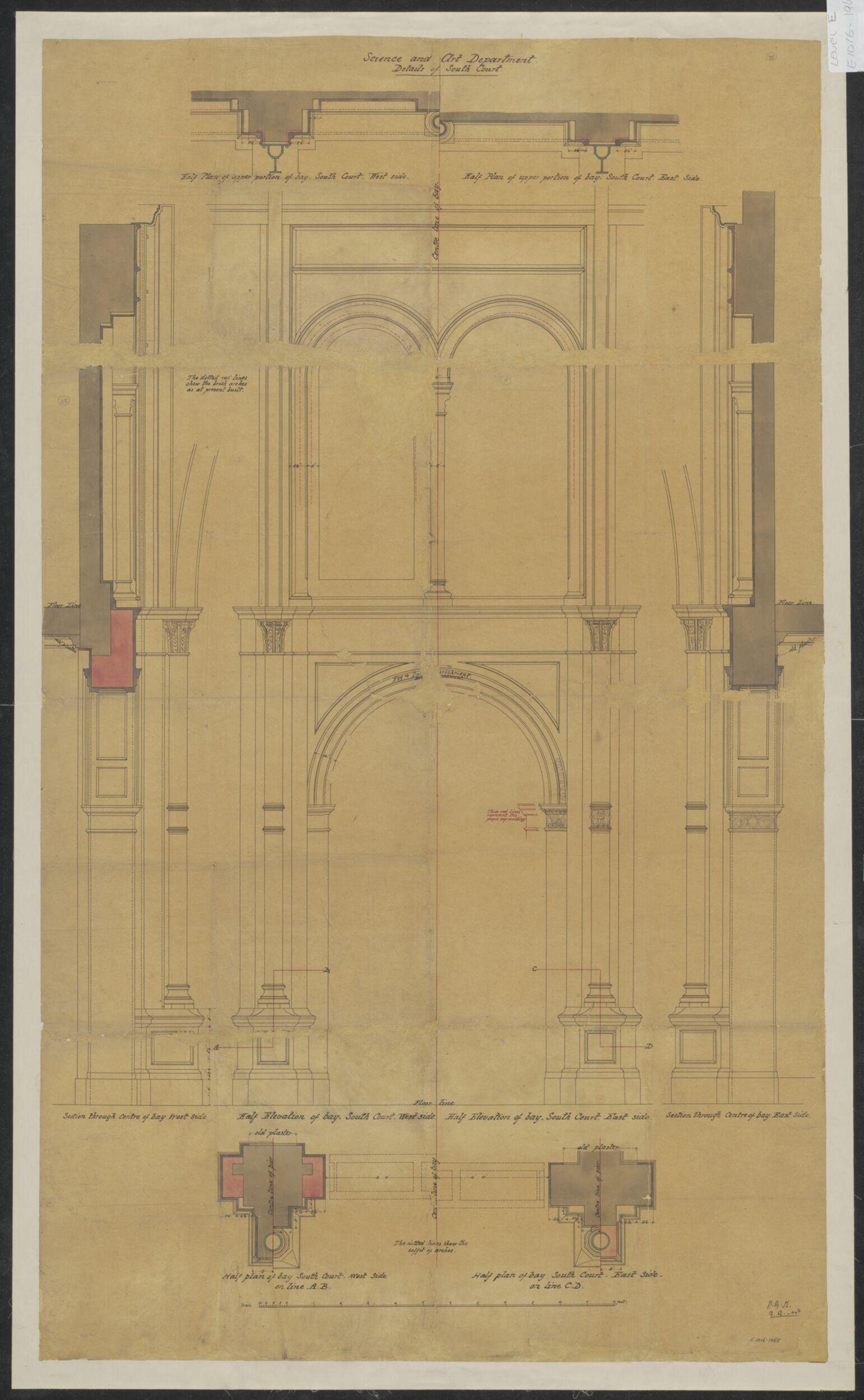 Science and Art Department. Details of South Court