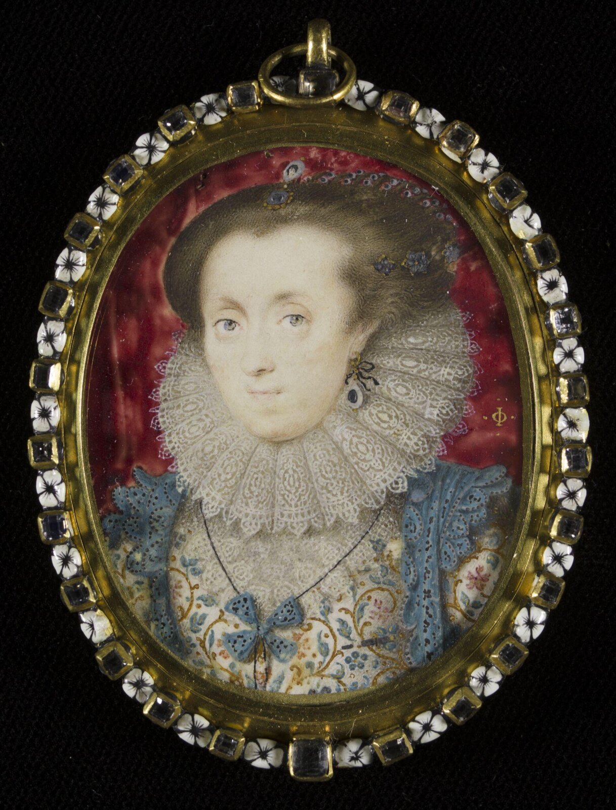 An Unknown Lady, Isaac Oliver, ca. 1615