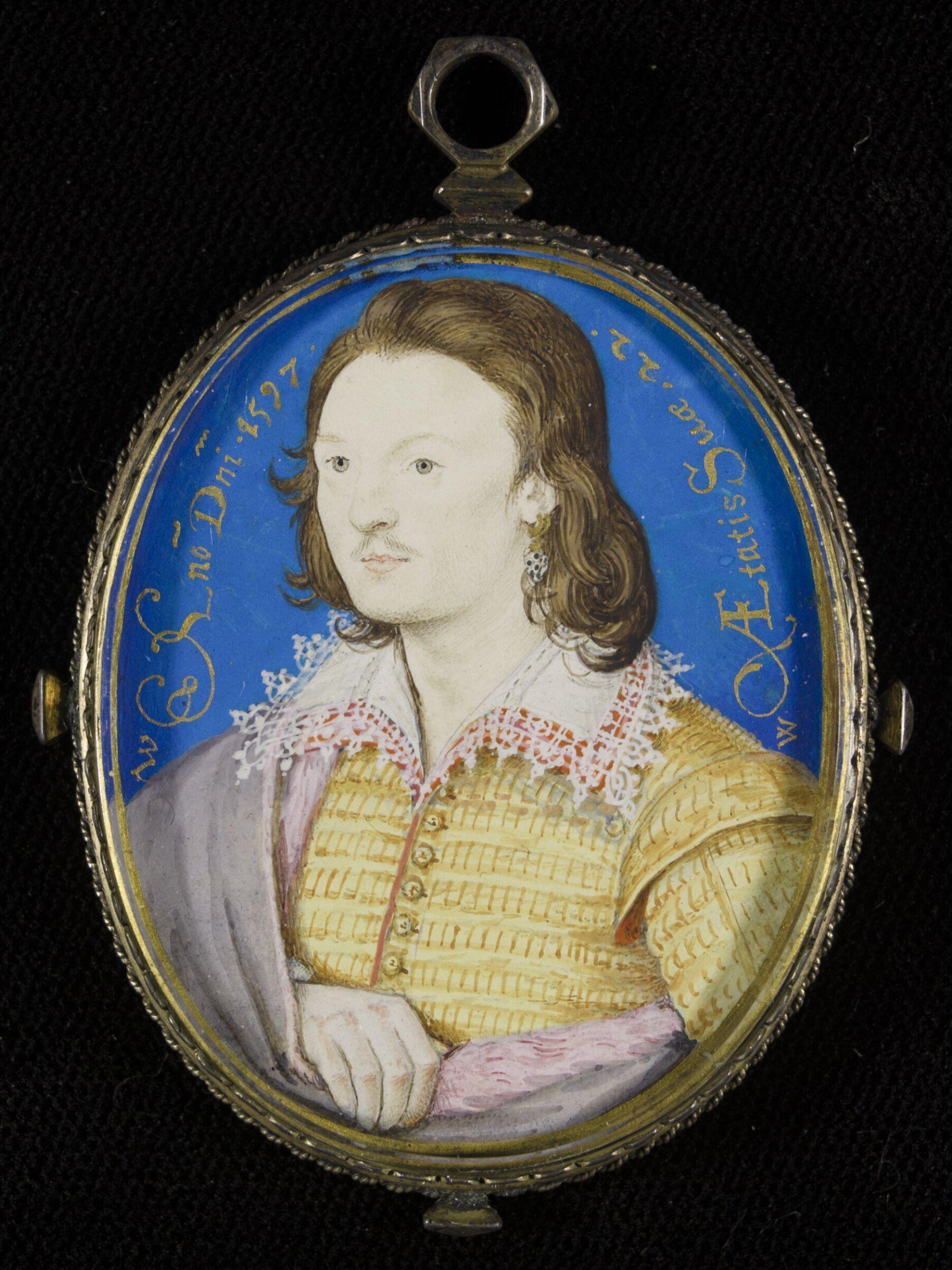 Portait Miniature of an Unknown Man, Nicholas Hilliard, 1597