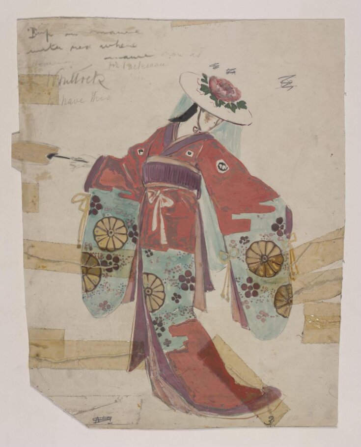 Costume design by Charles Ricketts for a female chorus member in The Mikado, Princes Theatre, 1926 top image