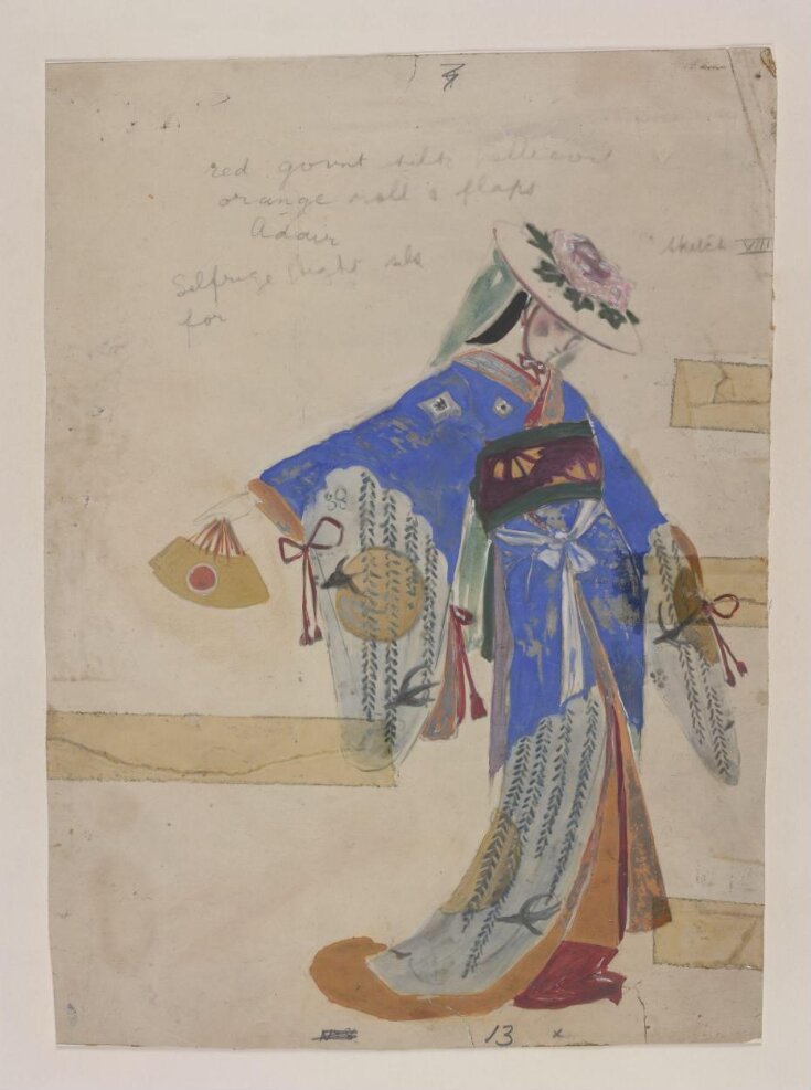 Costume design by Charles Ricketts for Janet Adair as a chorus member The Mikado, Princes Theatre, 1926 top image