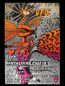 Psychedelic poster for two shows at the Roundhouse UFO thumbnail 1