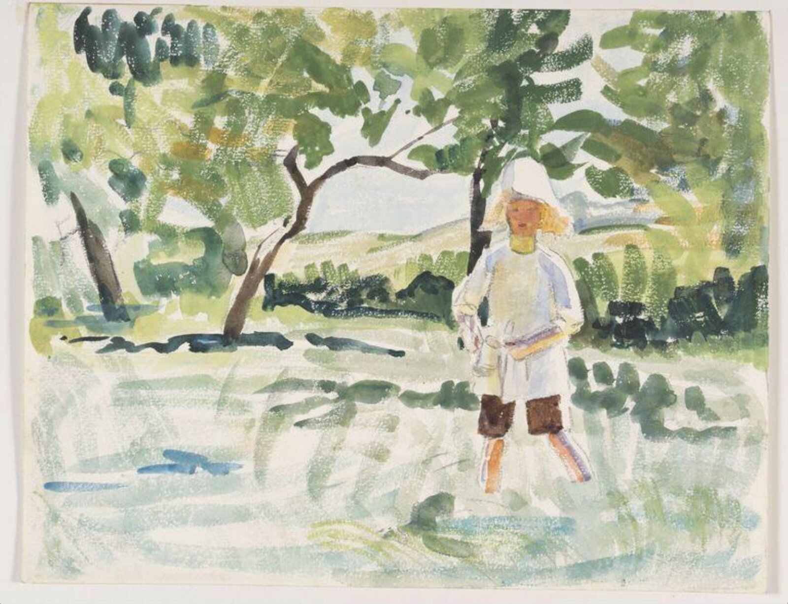 Boy under Trees, Edna Clarke Hall, ca. early 20th century