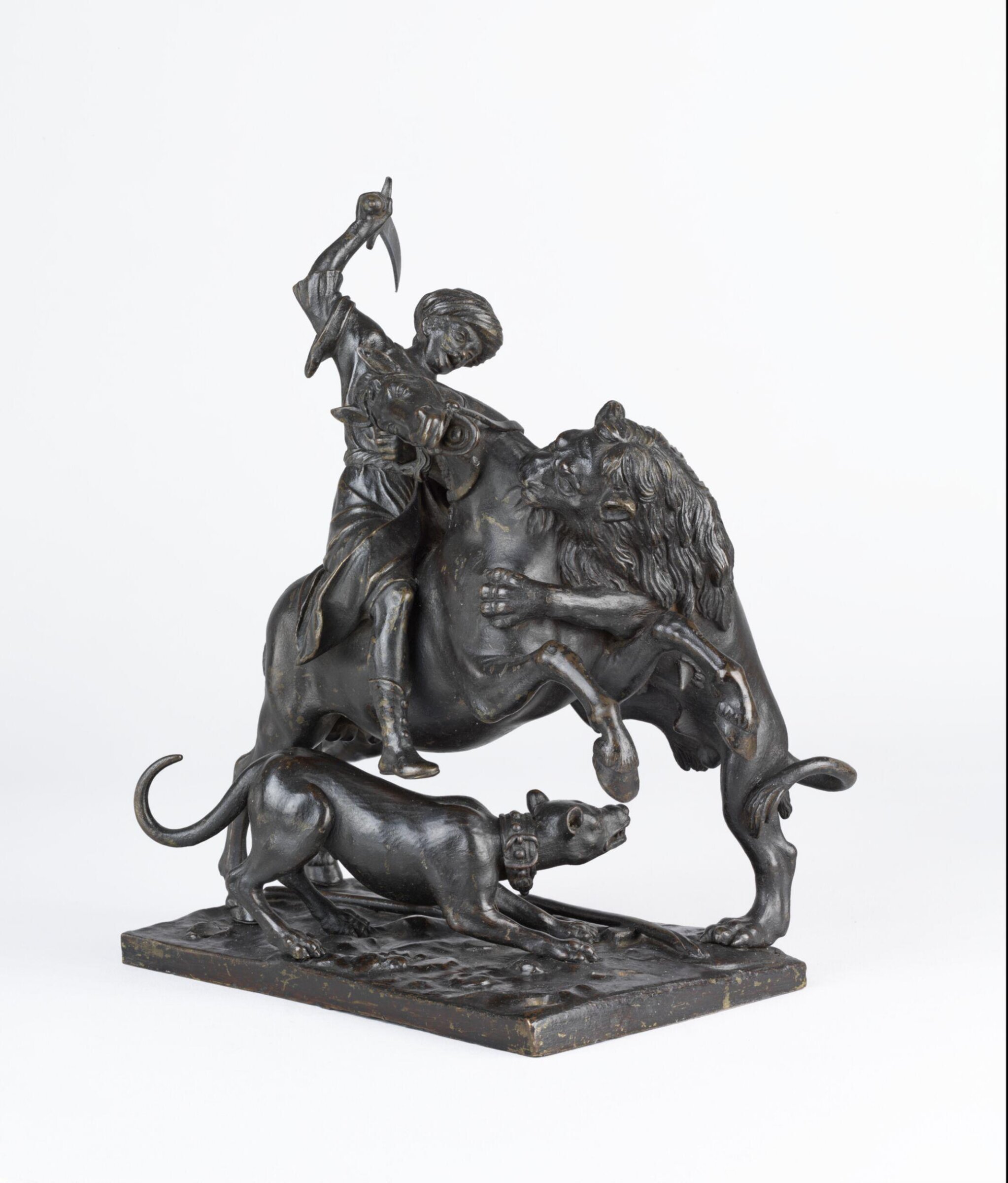 A mounted Turk attacked by a Lion, Francesco Fanelli, ca. 1632-1639