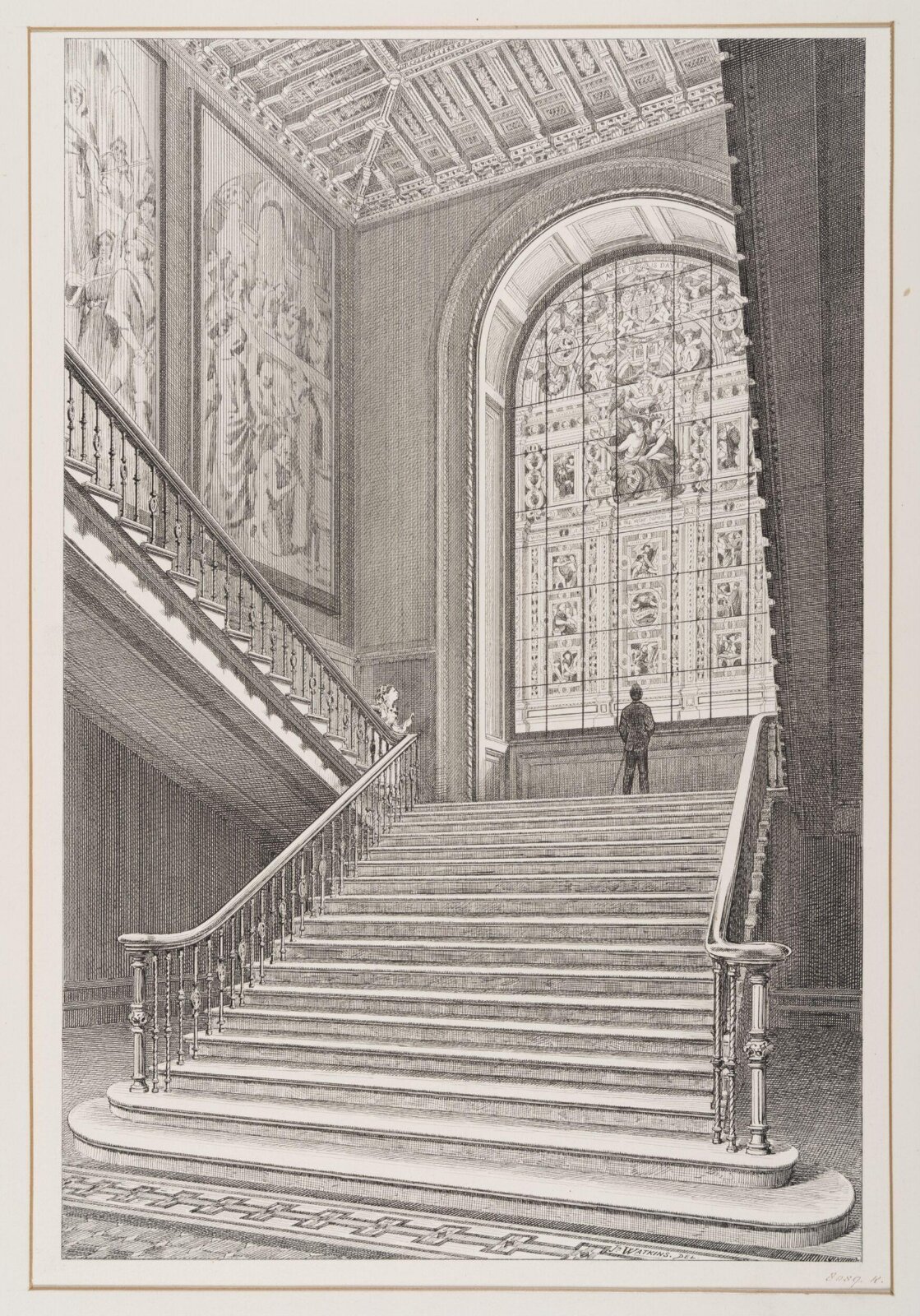The North Staircase, John Watkins, 1876
