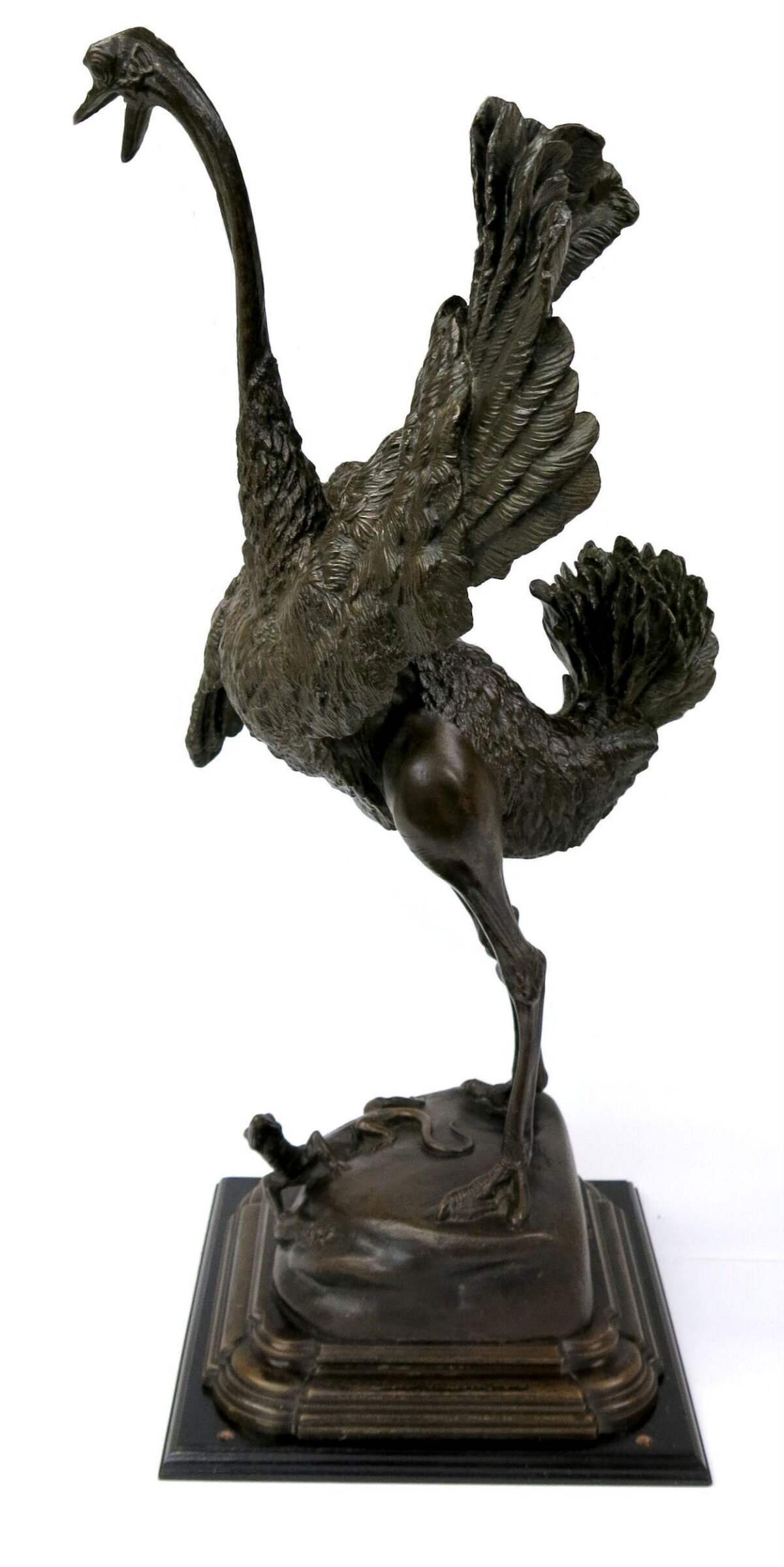Ostrich with a Lizard, Heinrich Julius Hähnel, ca. 1870-1880