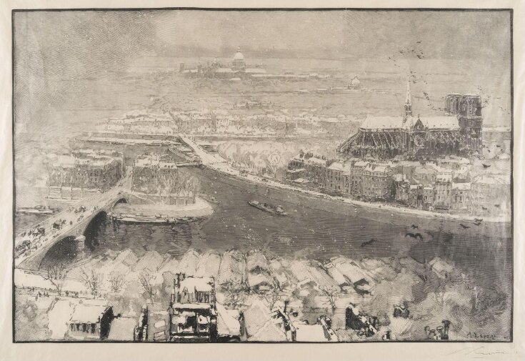 Paris sous la neige - vue du haut de St. Gervais top image