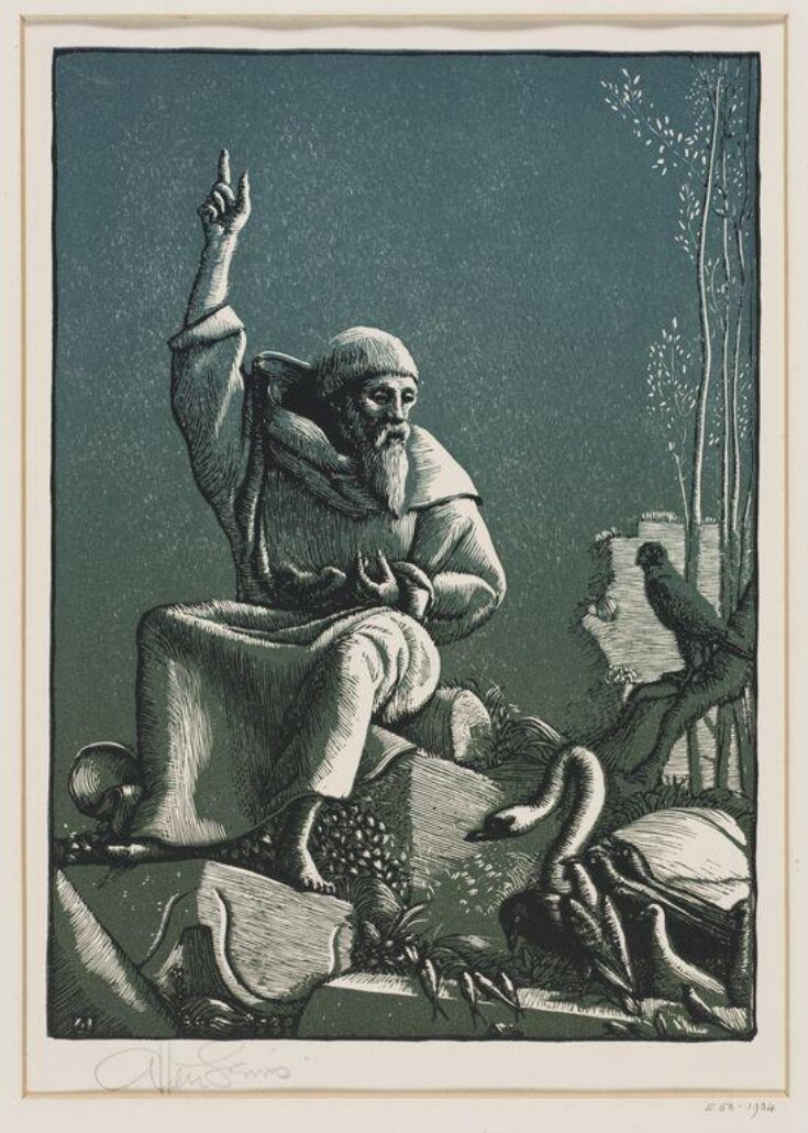 St. Francis preaching to the birds. top image