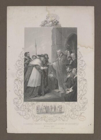 Cardinal Wolsey entering the Abbey of Leicester