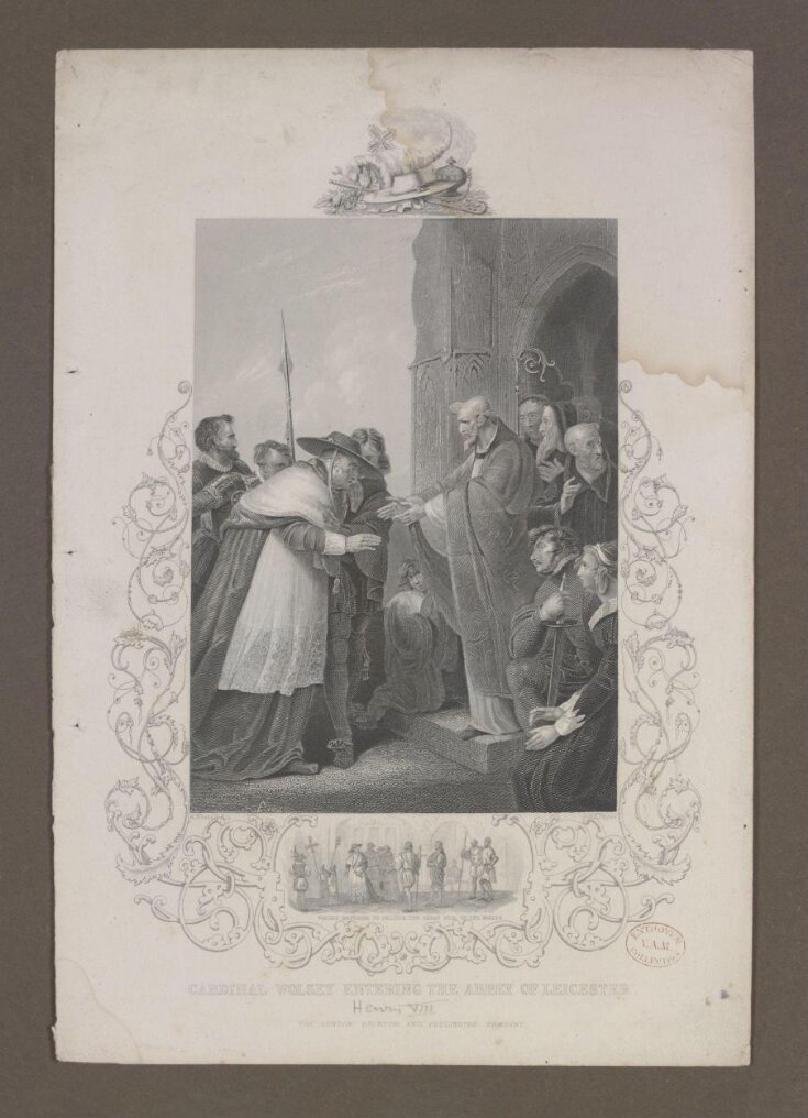 Cardinal Wolsey entering the Abbey of Leicester image