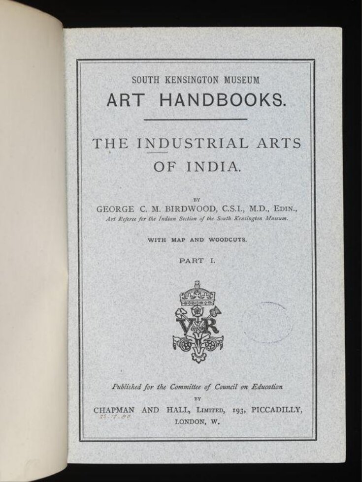 The industrial arts of India / by George C.M. Birdwood top image