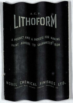 A.C.P. Lithoform A product and a process for making paint adhere to galvanized iron