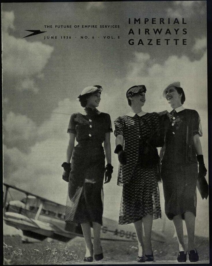 Imperial Airways Gazette The Future of Empire Services June 1936. No. 6. Vol. 8 top image