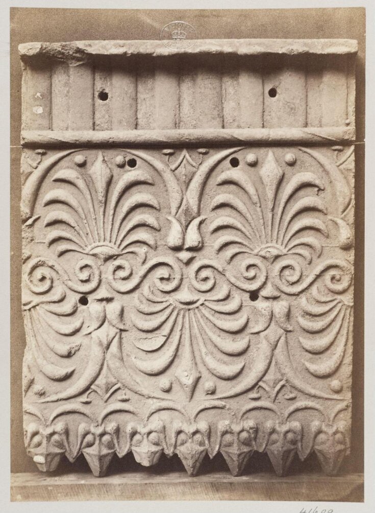Bas-relief portion of a frieze of honeysuckle in terra cotta top image