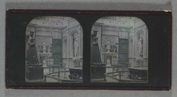 Stereoscopic view of the Renaissance Court at Crystal Palace in Sydenham