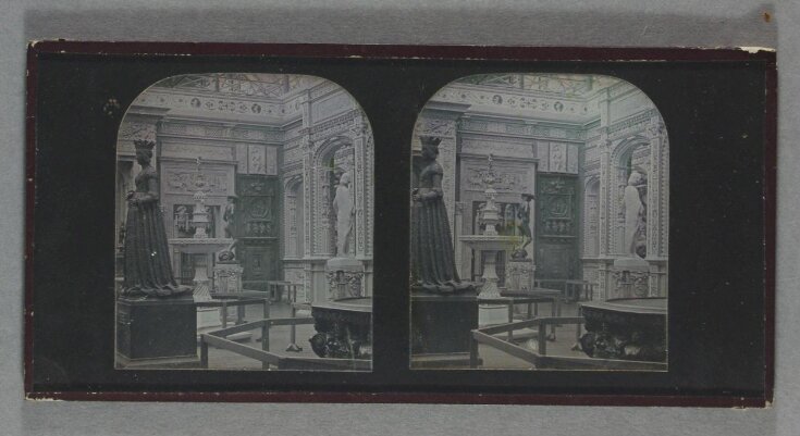 Stereoscopic view of the Renaissance Court at Crystal Palace in Sydenham top image