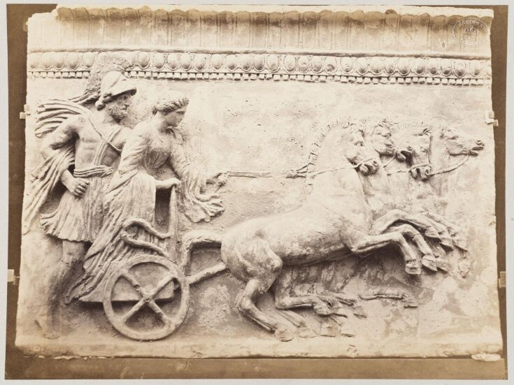 Helen and Menelaus, bas-relief in terra cotta top image