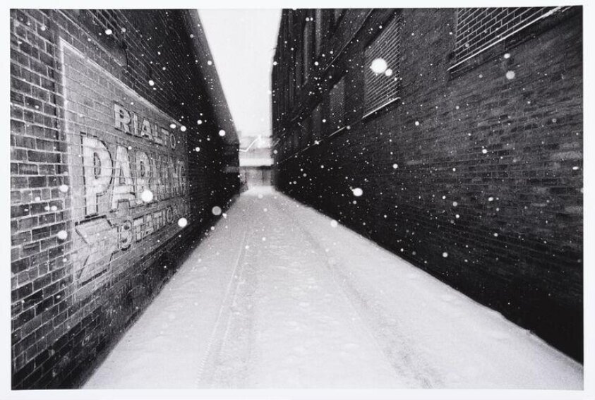 Snow Falling in Alley (1977) by Mark Cohen