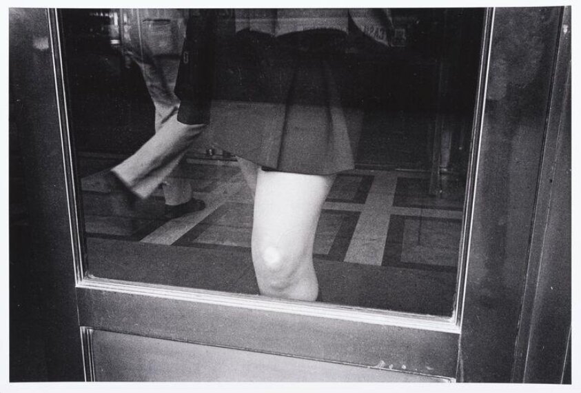 Knee against glass (1976) by Mark Cohen