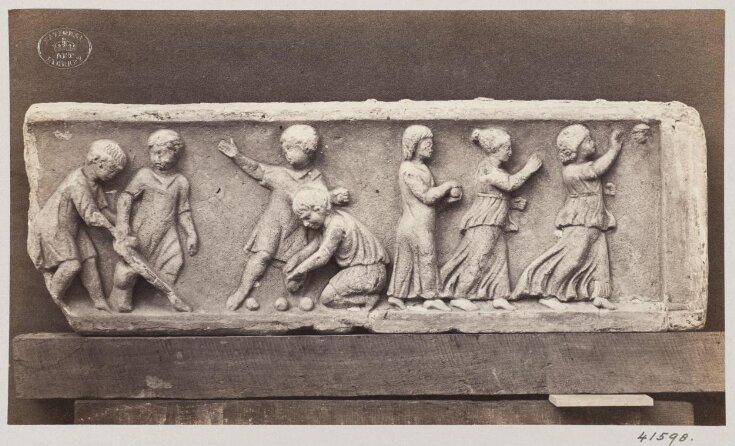 Marble bas-relief of Children playing top image