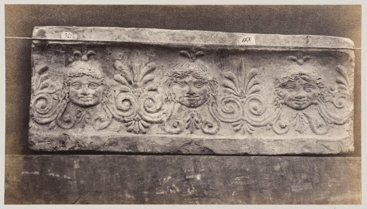 Three masques of gorgons in terra cotta top image