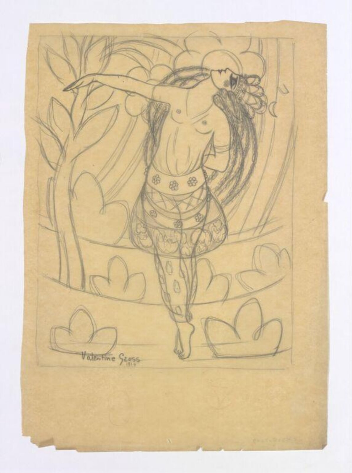 Drawing, Valentine Gross, 1914