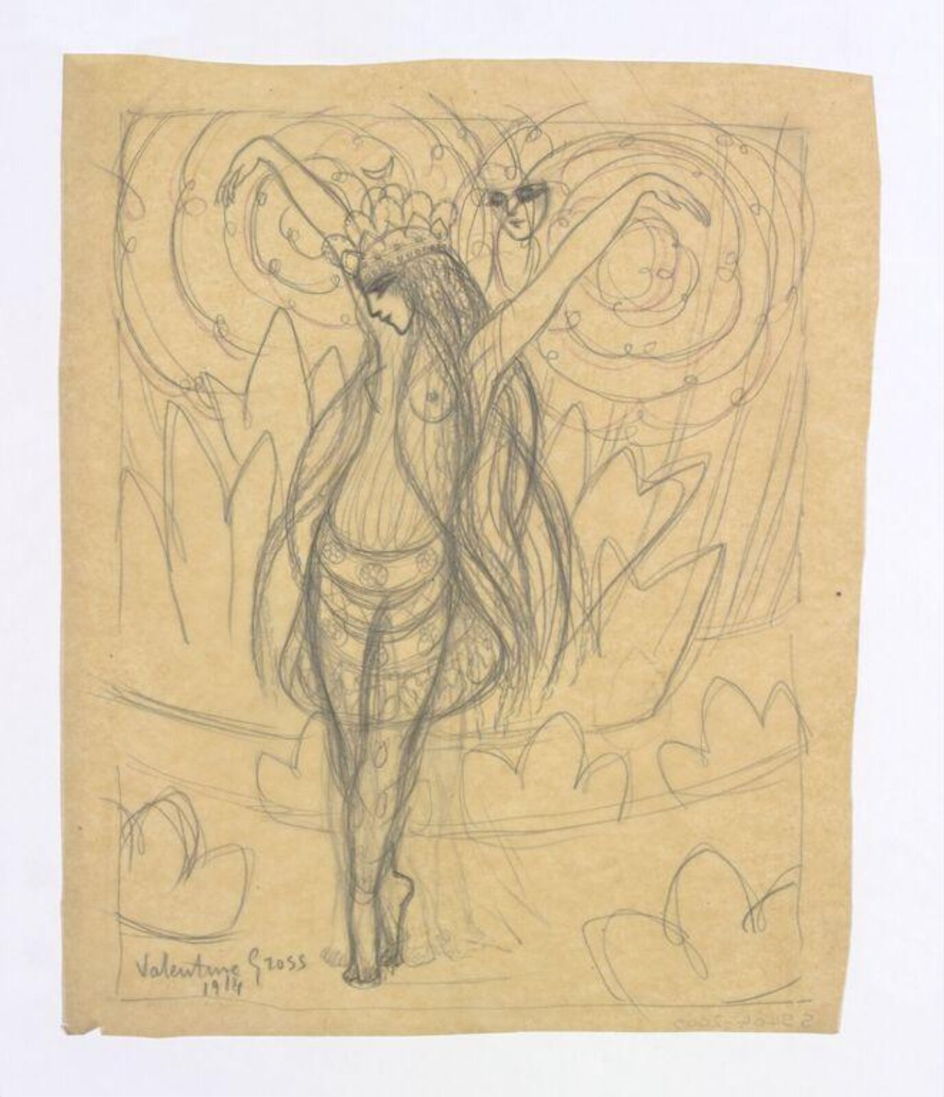 Drawing, Valentine Gross, 1914