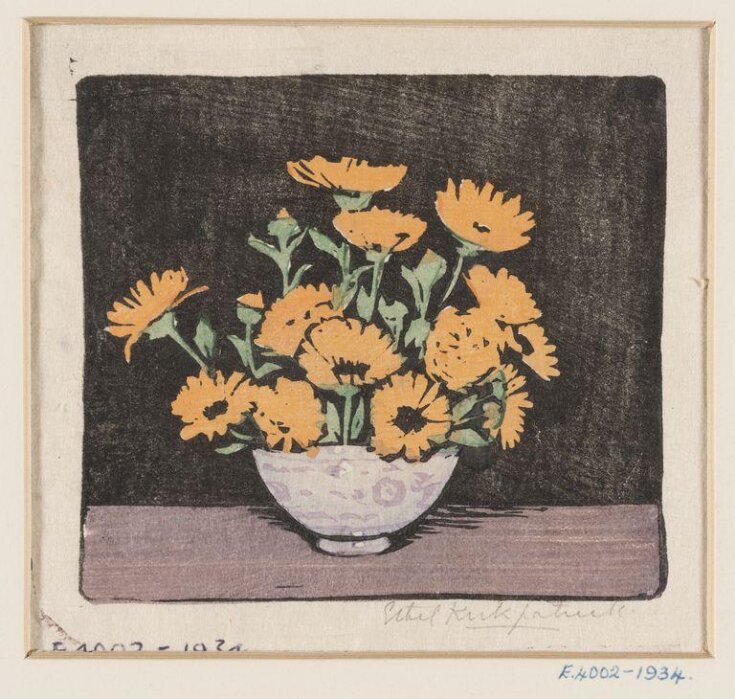 bowl of marigolds top image
