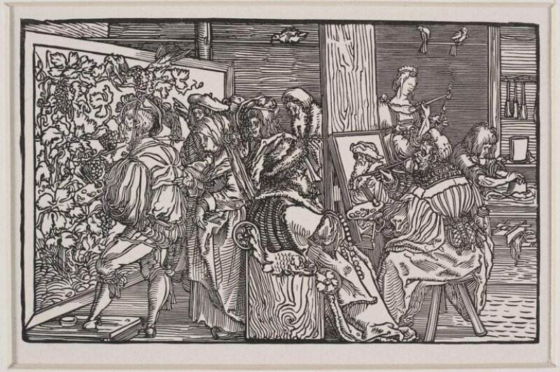 Apelles painting the grapes