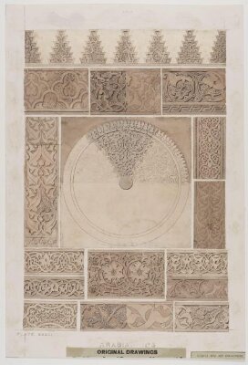Original drawing for 'The Grammar of Ornament', Owen Jones, 1856