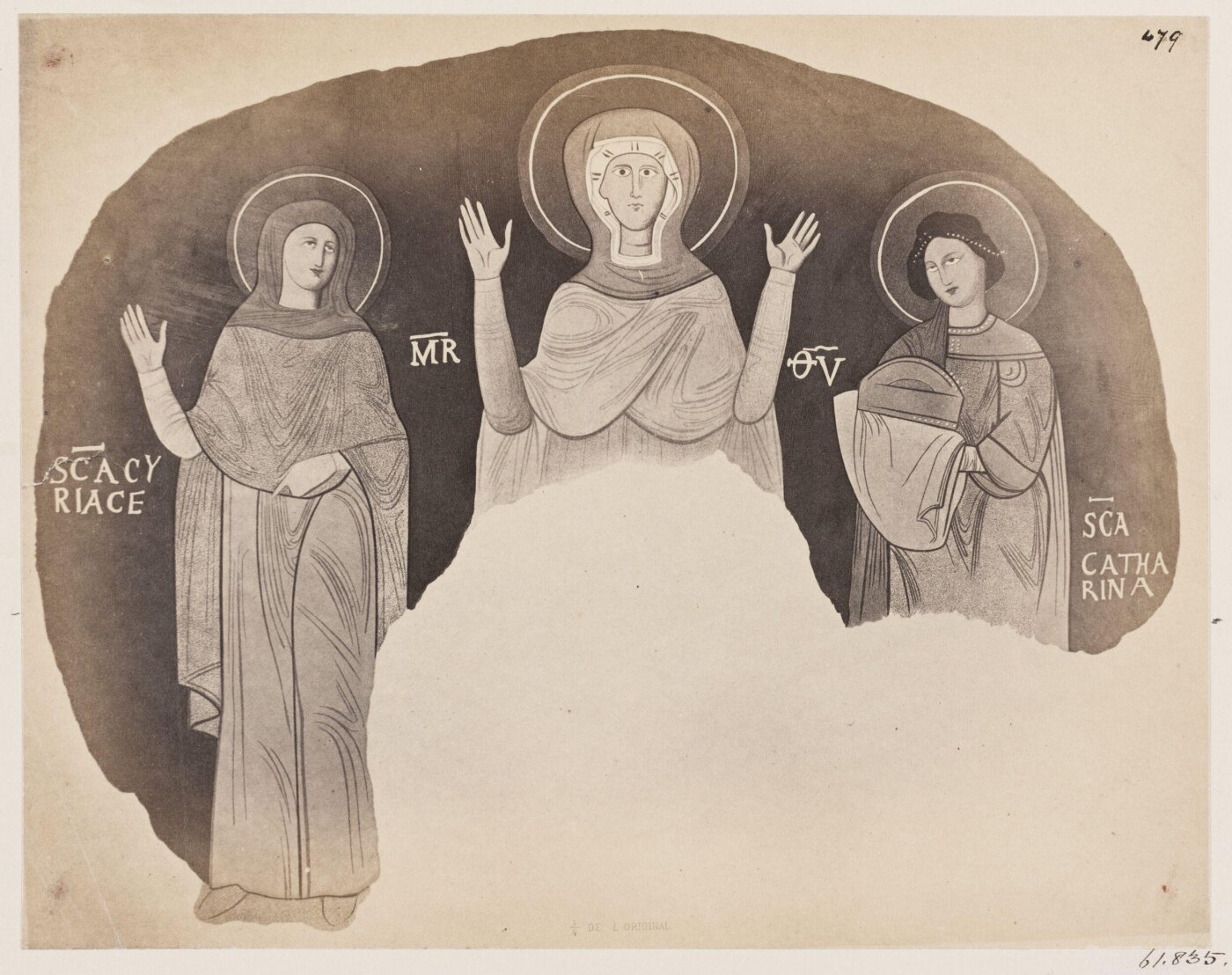 Parker, John Henry, Catacomb of S. Cyriaca - S. Cyriaca, Madonna, S. Catharine, c. A.D. 772-795