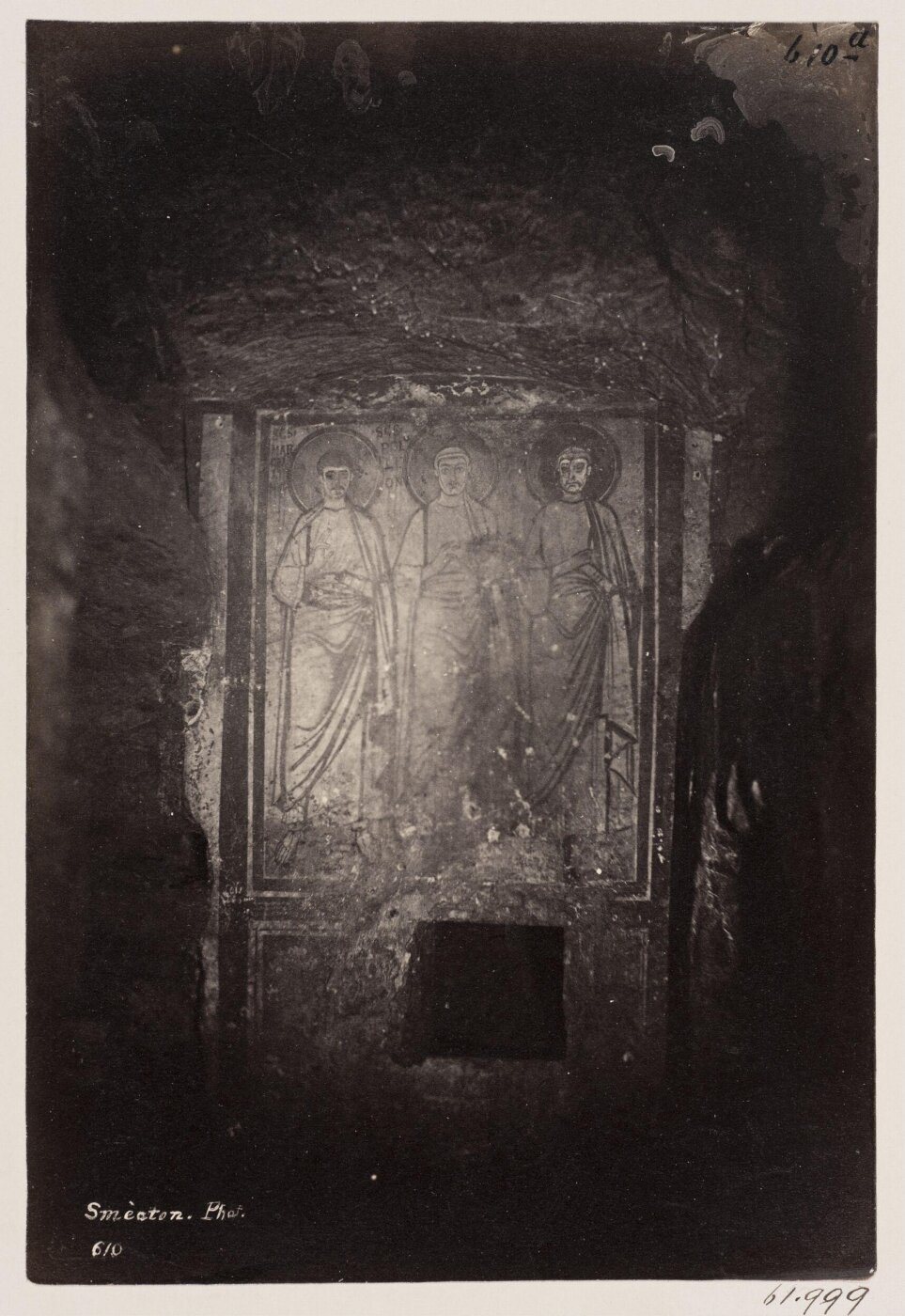 Parker, John Henry, Catacomb of S. Pontianus - Painting of SS. Marcellinus, Pollion, and Petrus, A.D. 858-867