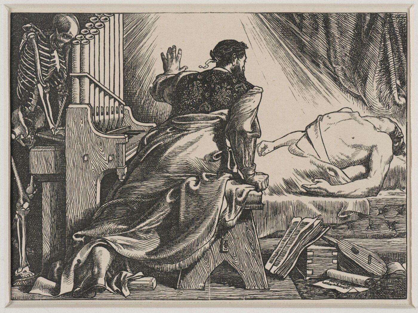 Frederick Sandys, The Organ
