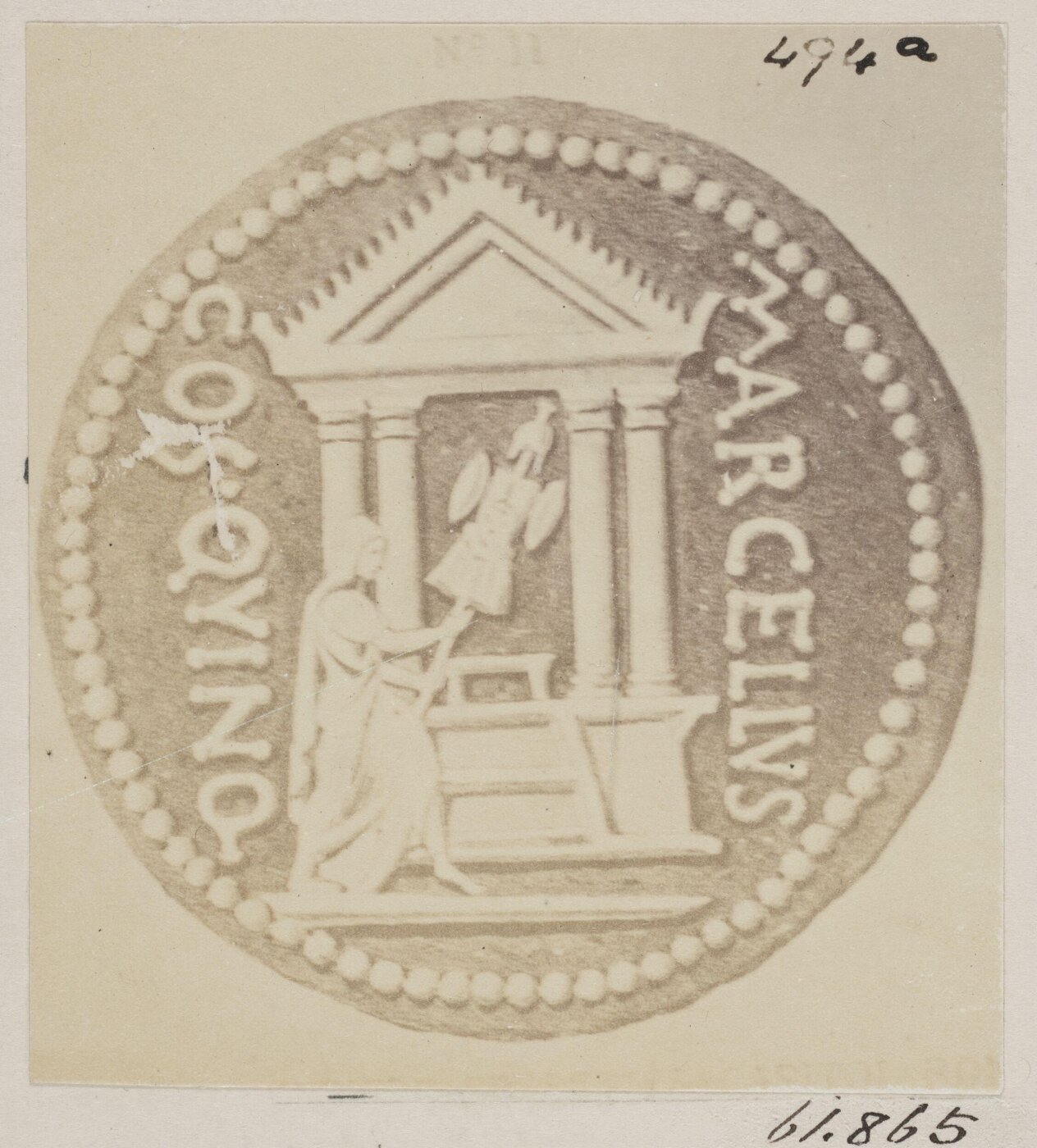 Parker, John Henry, Coins - Temple of Jupiter Feretrius on the Capitol