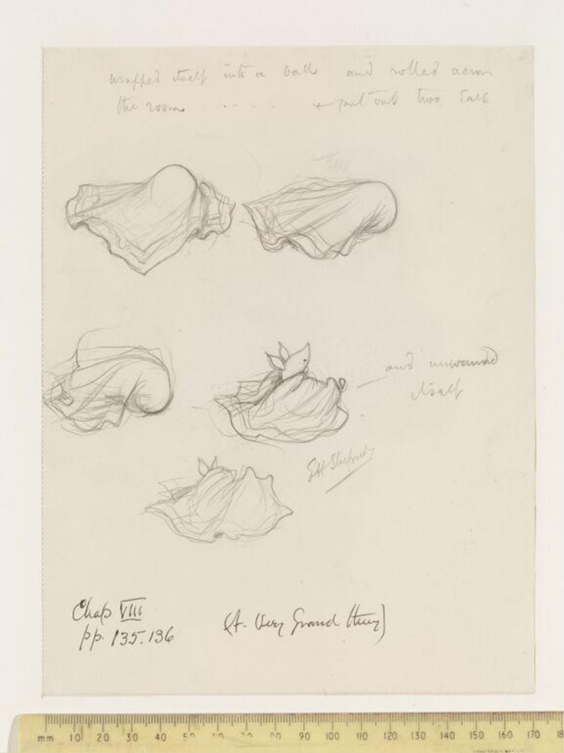 ... wrapped itself into a ball and rolled itself across the room ... and put out two ears ... and unwound itself, E. H. Shepard