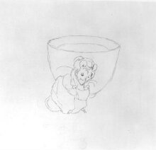 Lady Mouse curtseying beside a teacup thumbnail 1