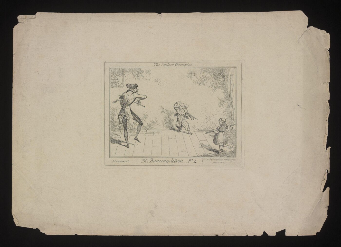 Cruikshank, George, The Dancing Lesson, The Sailors Hornpipe