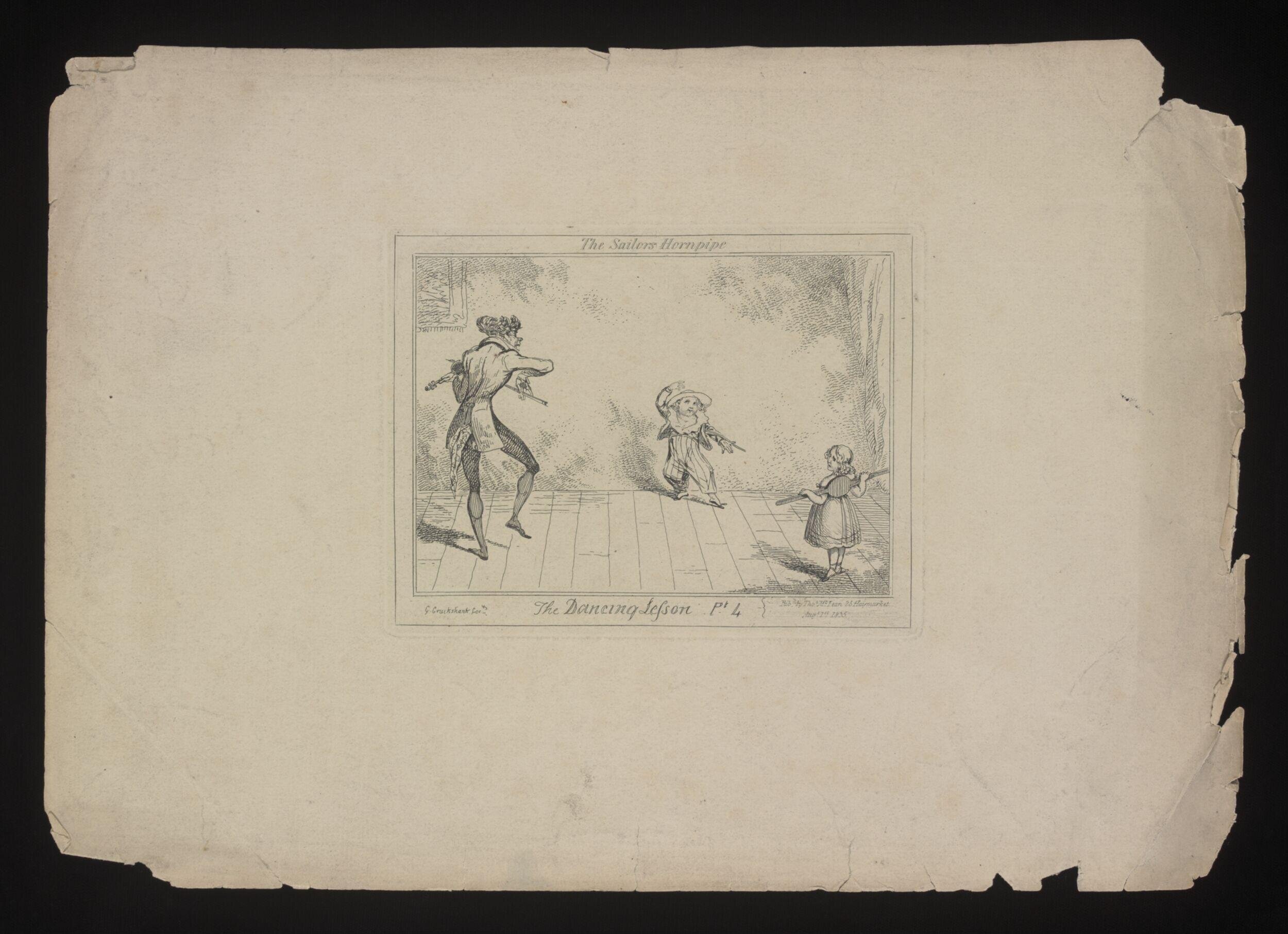 The Dancing Lesson, The Sailors Hornpipe by Cruikshank, George