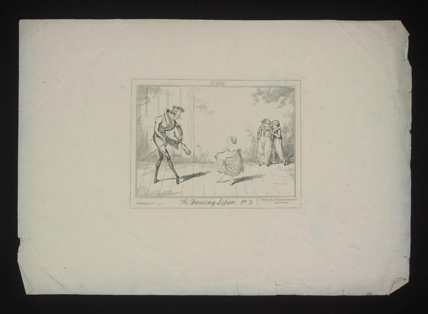 Cruikshank, George, The Dancing Lesson, L'Ete