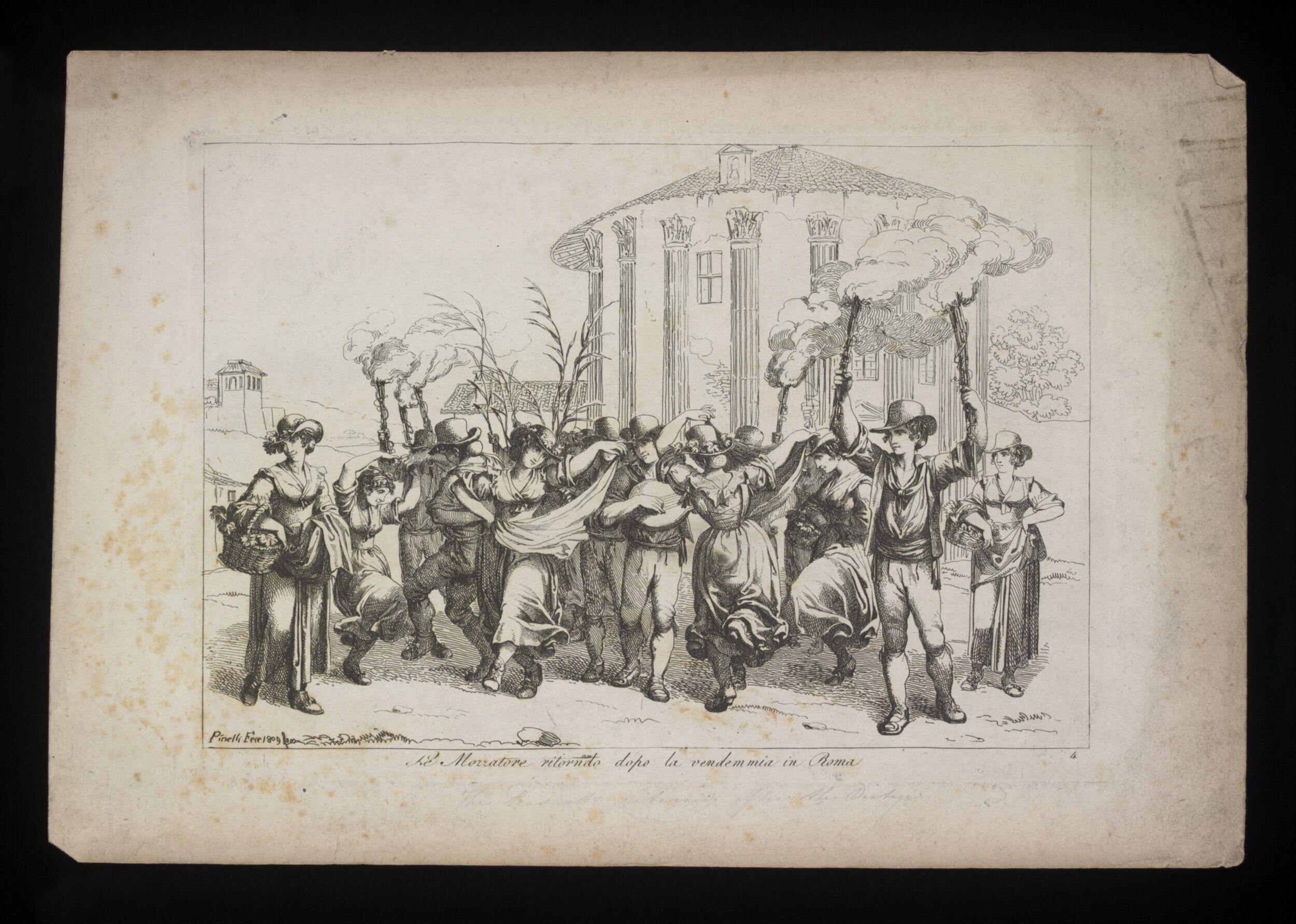 "Le Mozzatore ritorn(an)do dope la vendemmia in Roma" by Pinelli, Bartolomeo
