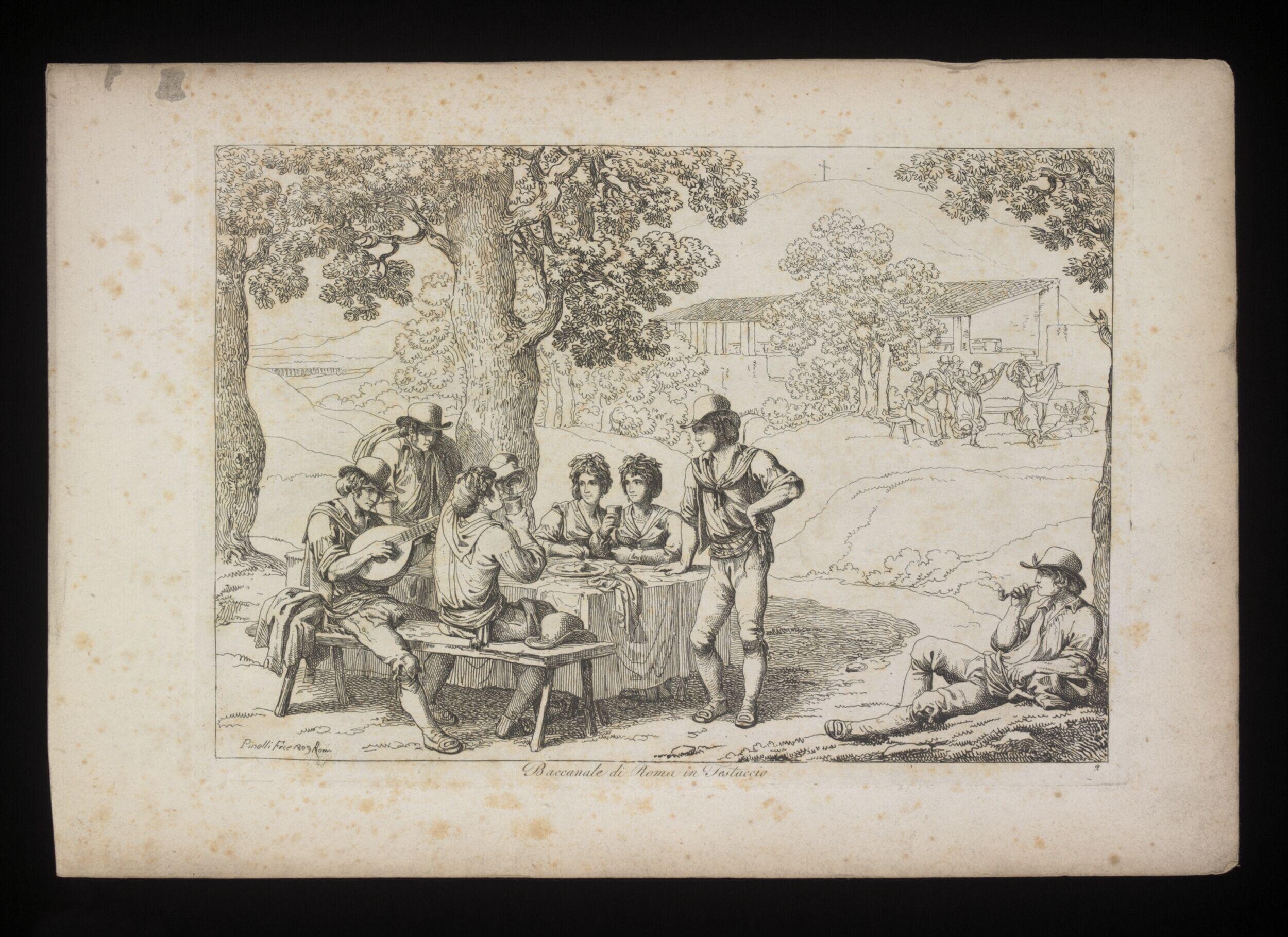 "Baccanale di Roma in Testaccio". by Pinelli, Bartolomeo