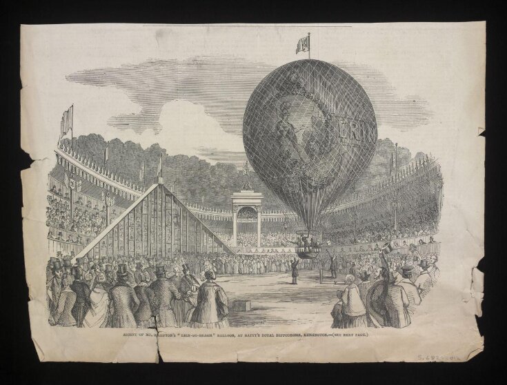Ascent of Mr. Hampton's 'Erin-Go-Bragh' Balloon at Batty's Royal Hippodrome, Kensington top image