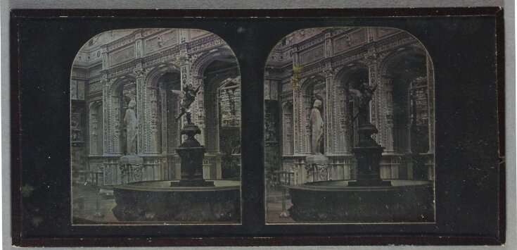Stereoscopic daguerreotype of the Renaissance Court at Crystal Palace, Sydenham image