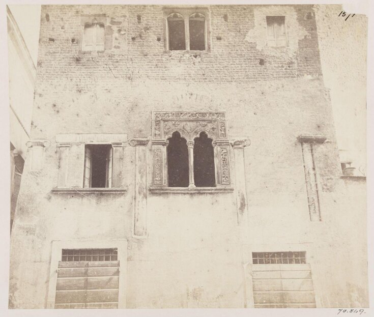 Out of Rome - Tivoli, Facade of a House of the Ghibellines, with a Gothic window and a Roman colonnade, c. A.D. 1350. top image