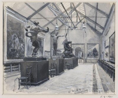 Temporary gallery used to house an exhibition of British Art