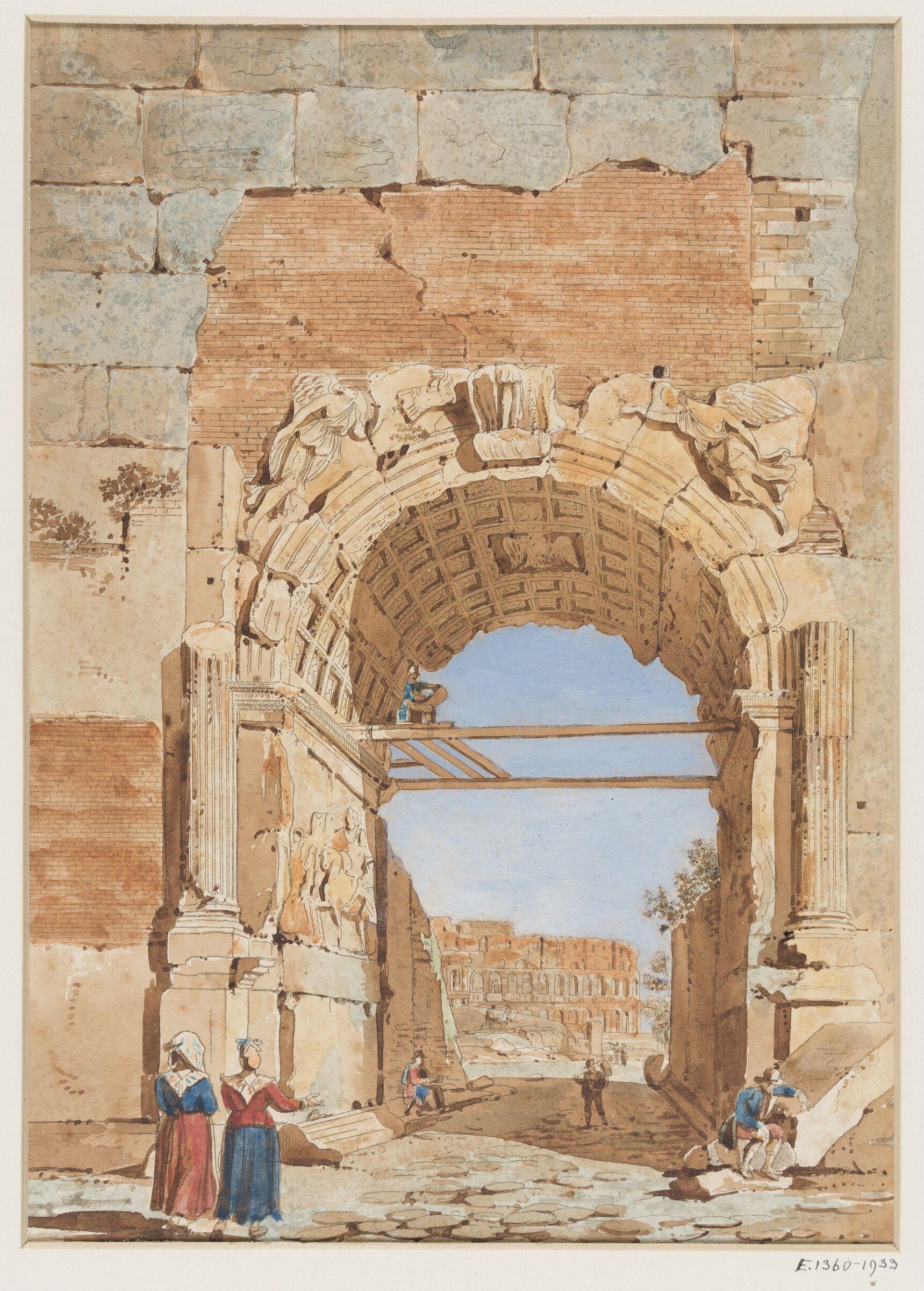 Watercolour drawing, George Ledwell Taylor, c. 1810s