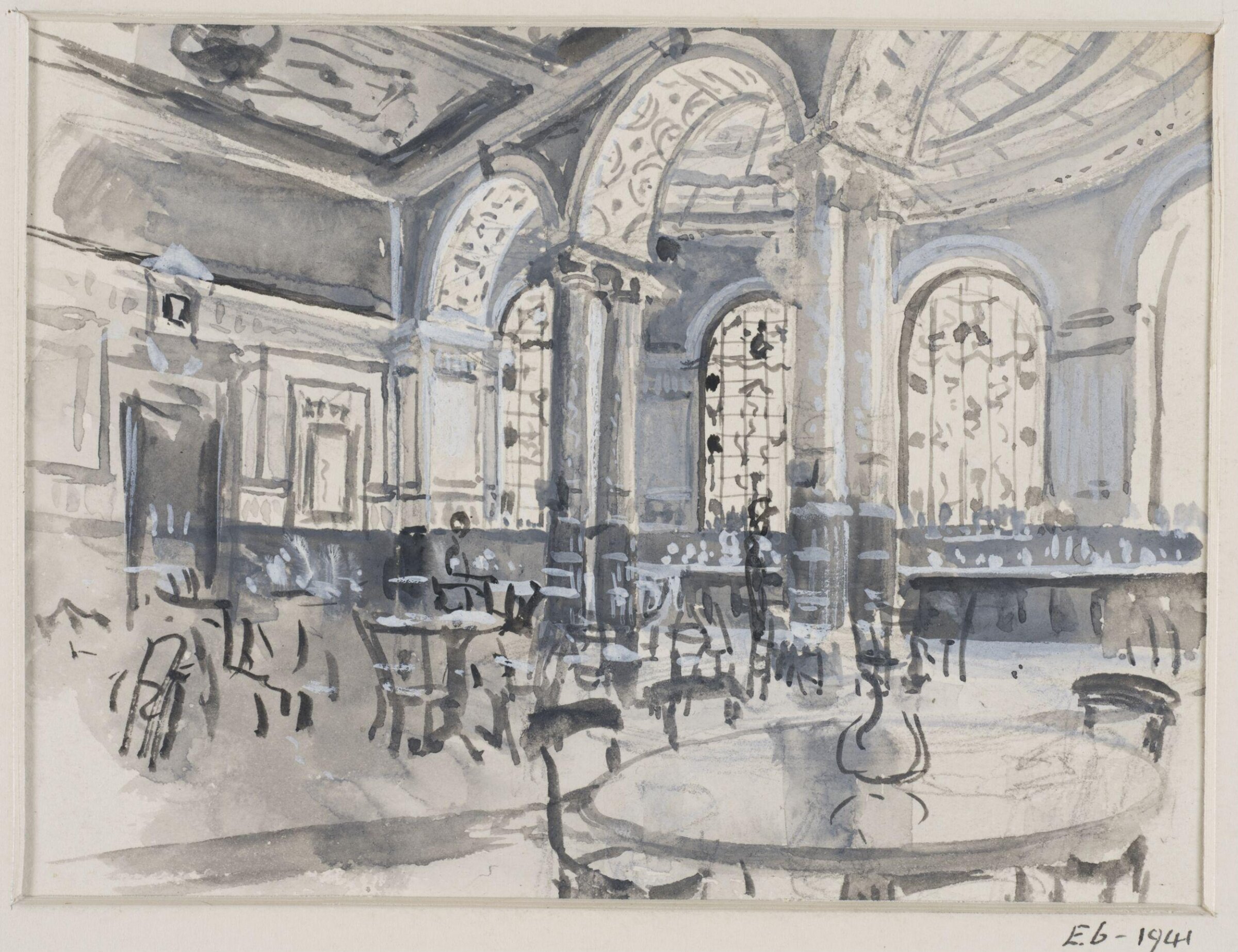 The Centre Room in the Old Restaurant, Henry Edward Tidmarsh, 1884
